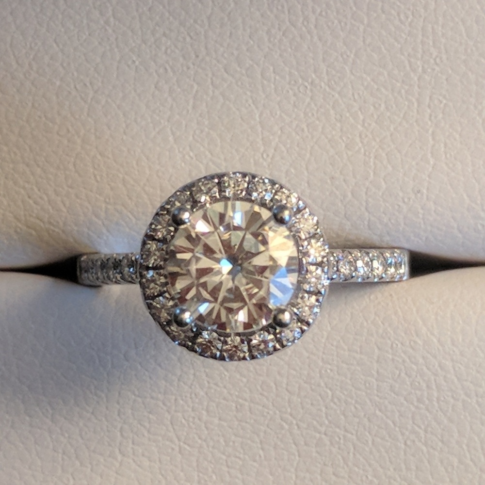 C&C Classic Halo Moissanite engagement ring 14k